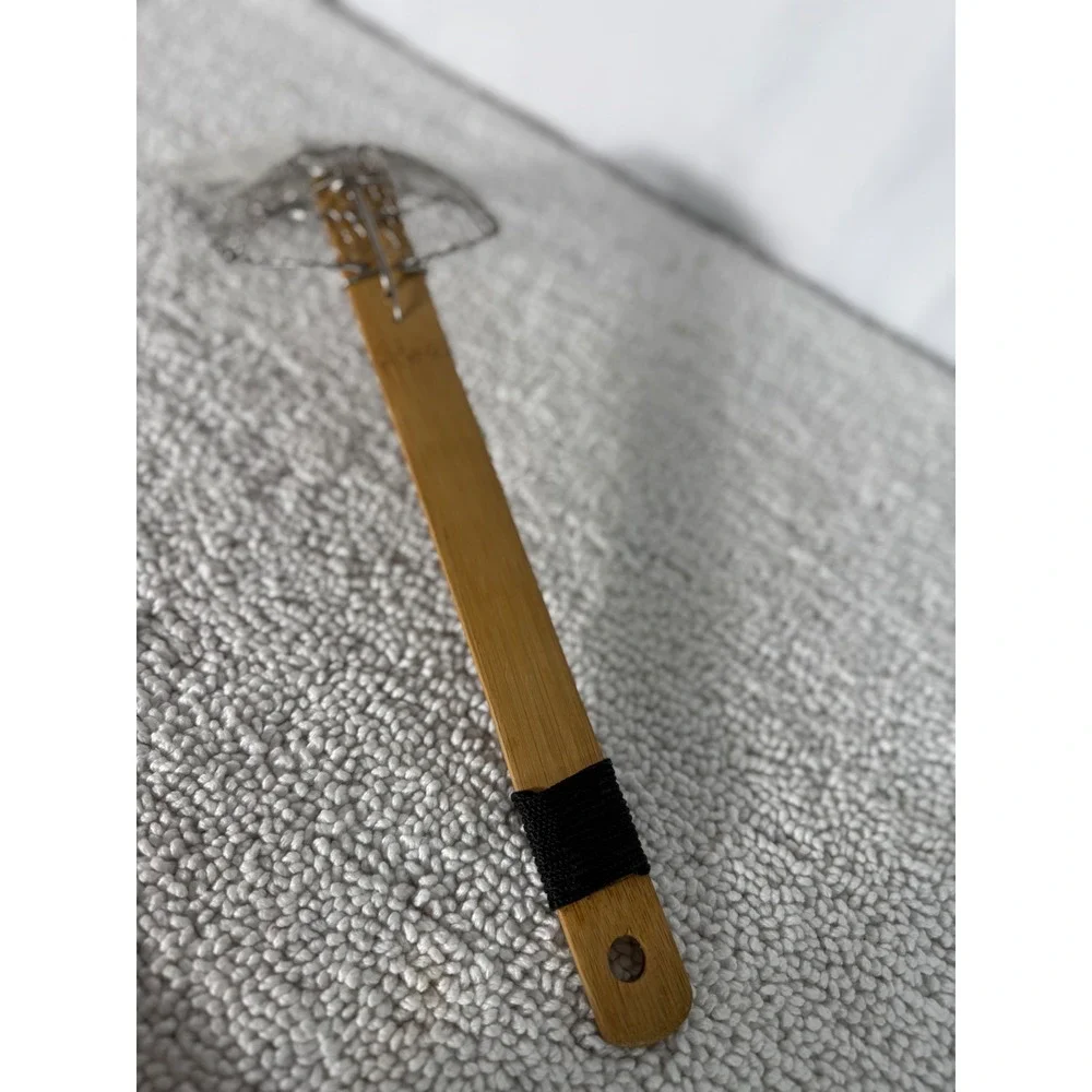 Asian Trends Stainless Steel Skimmer Spider Strainer Bamboo Handle‎ 15.5 Inch